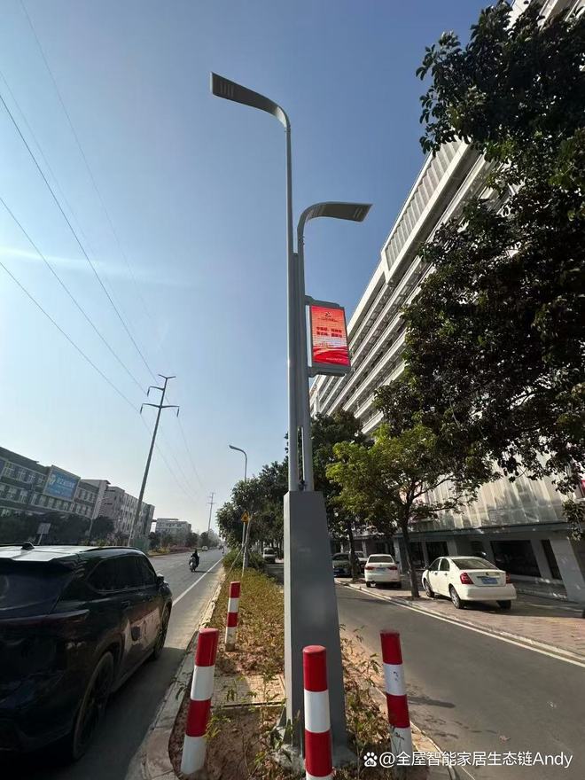 杆屏物联网广告屏源头解决方案LED智慧灯杆显示屏AI灯(图2)
